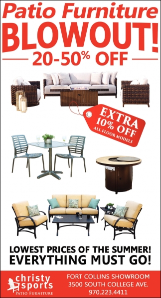 Patio Furniture Blowout Christy Sports