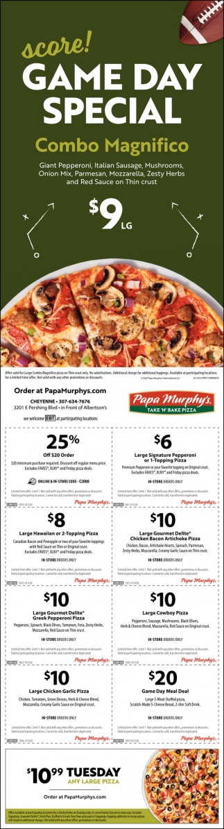 Papa Murphy- Large Cowboy Pizza